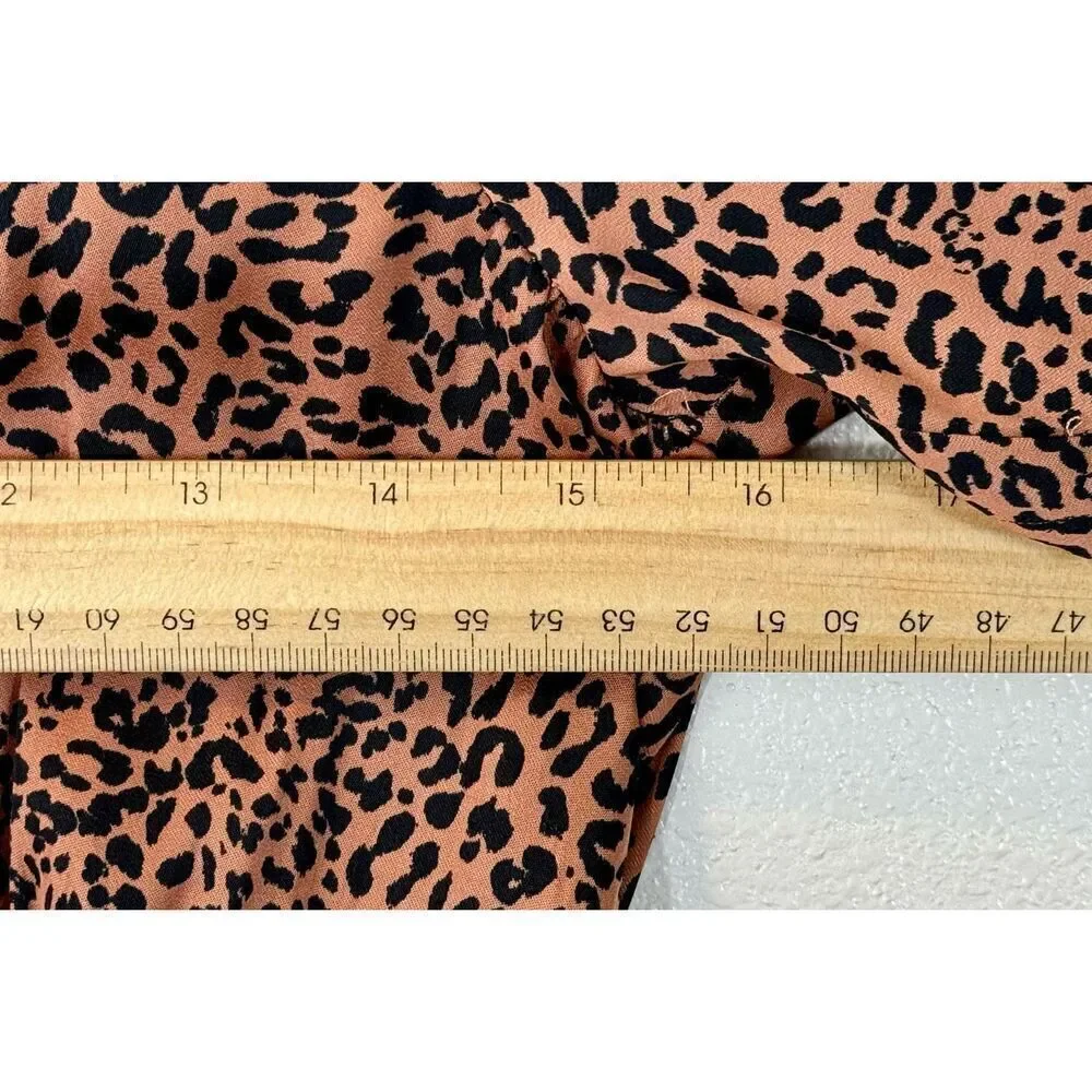 Free People Women's Loveless Animal Print Mock Neck Midi Dress Women's 2